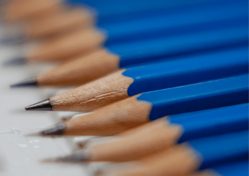 A set of sharpened pencils symbolizes a business being prepared for an IT project. 