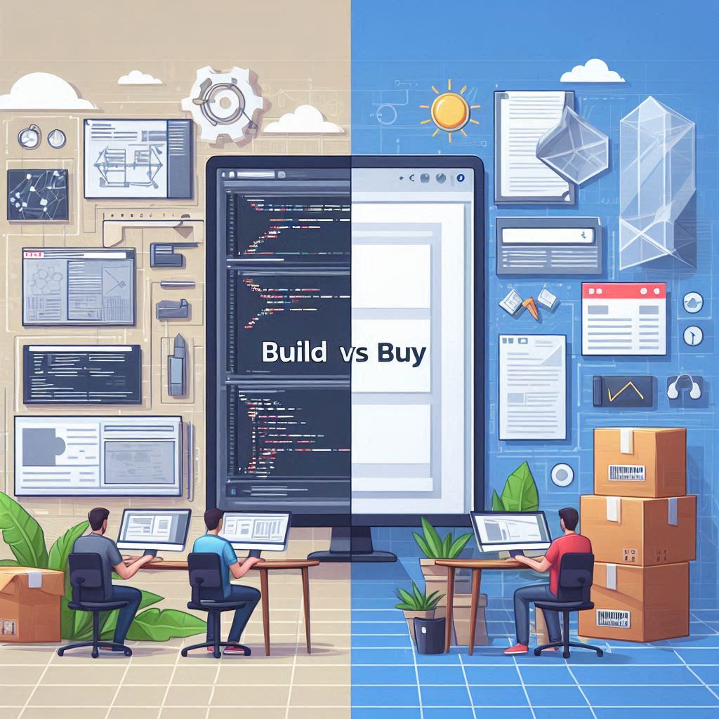A visual comparison of SaaS cloud solutions vs custom software development, outlining key differences between ready-made SaaS platforms and tailored software solutions.